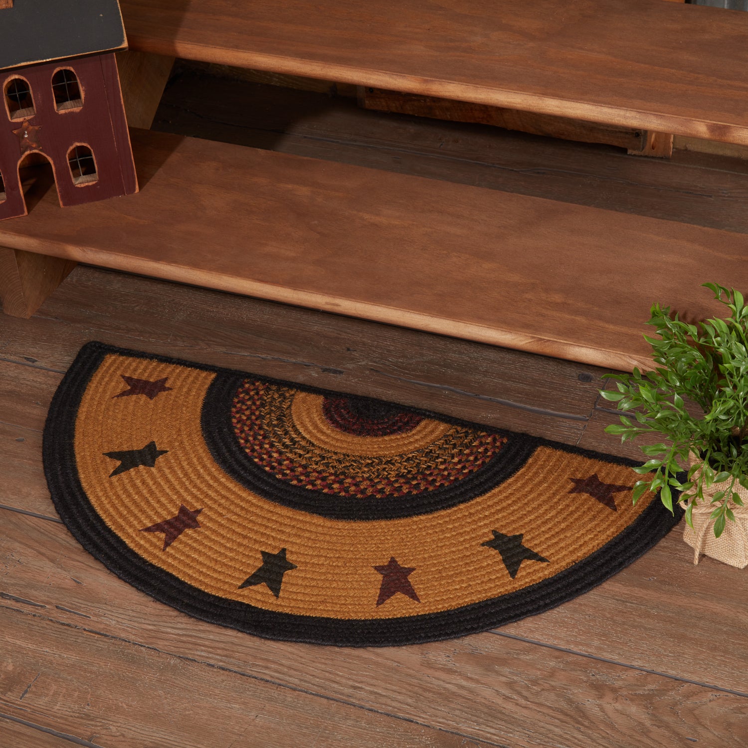Potomac Jute Rug Primitive Americana Stars Non-slip Pad Floor Mat VHC – VHC  Brands Home Decor