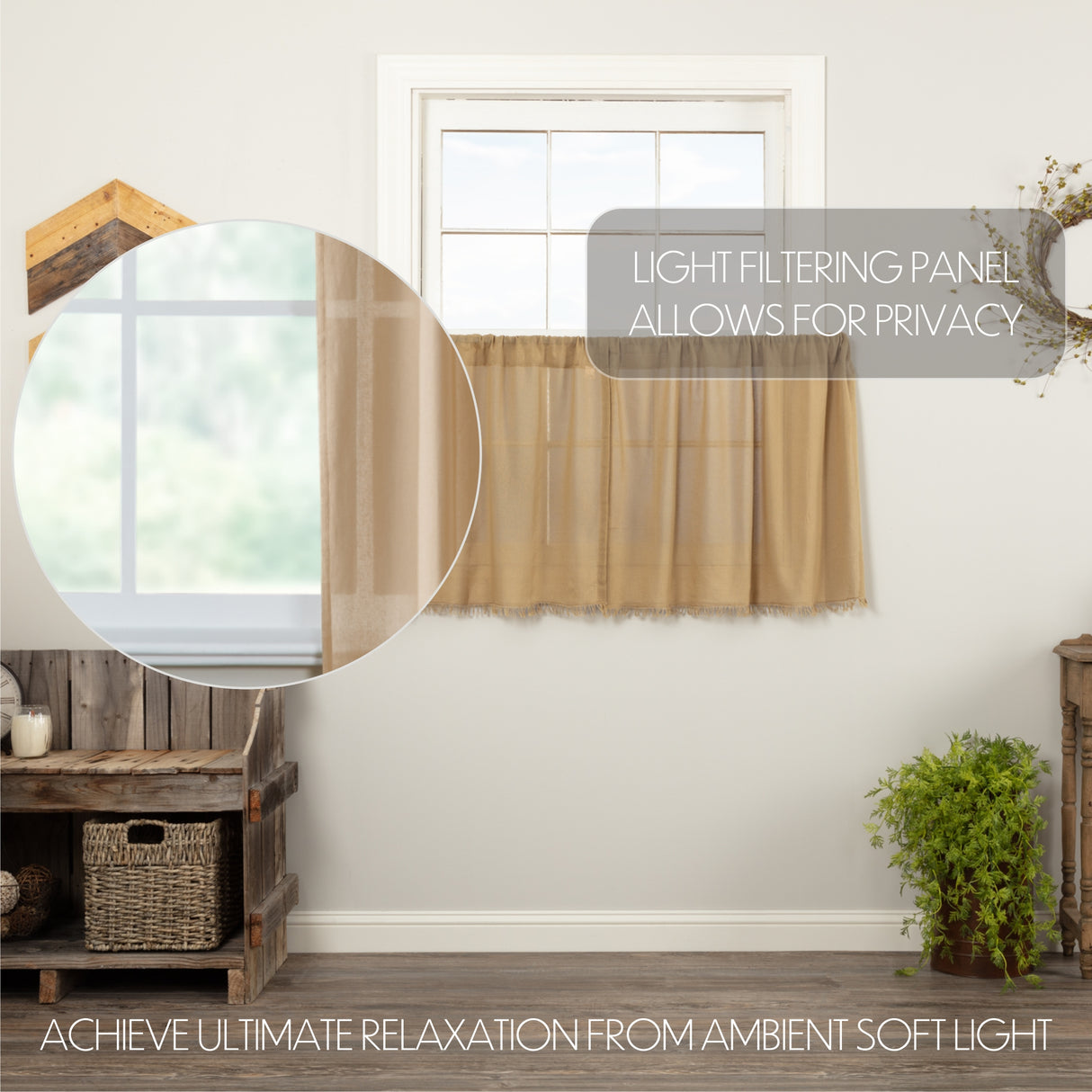 Tobacco Cloth Curtain Set