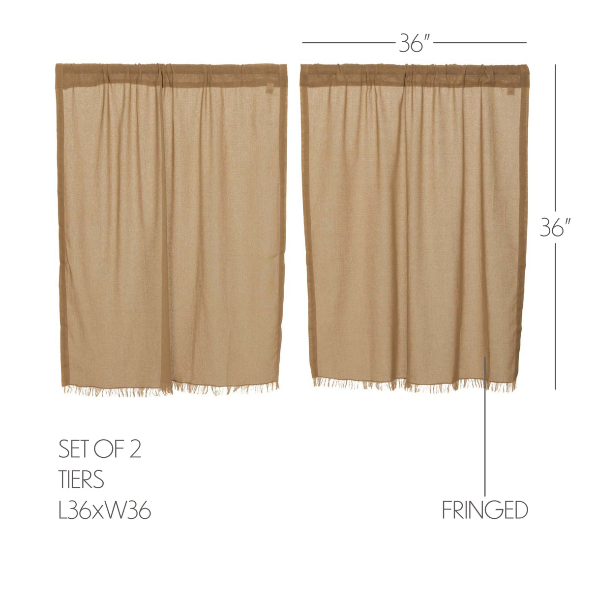 Tobacco Cloth Curtain Set