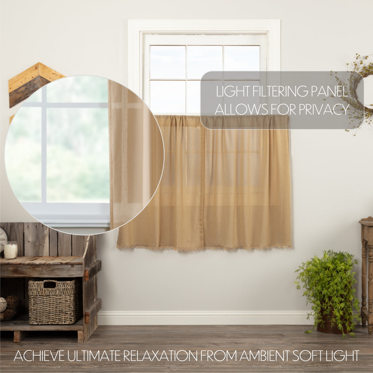 Tobacco Cloth Curtain Set