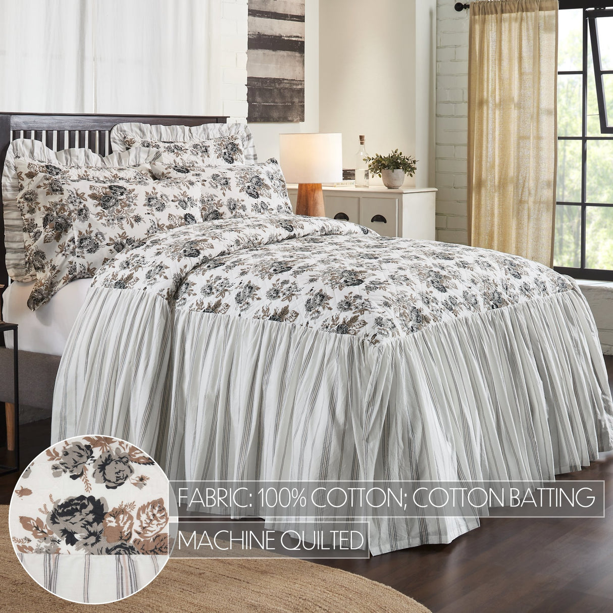 Annie Floral Ruffled Coverlet