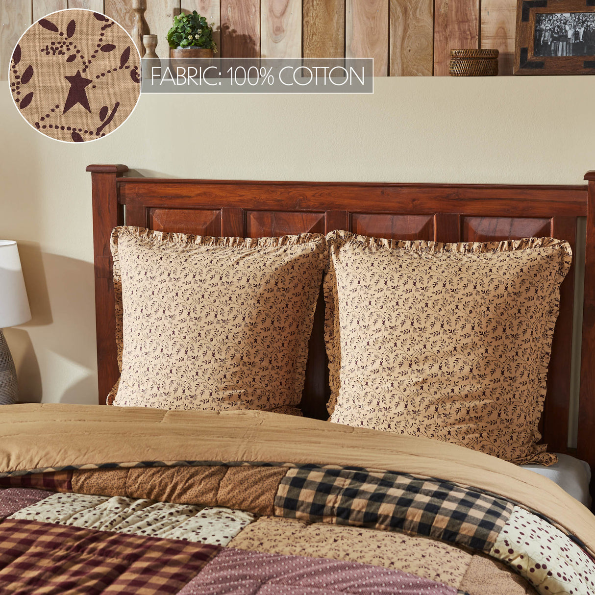 Pip Vinestar Fabric Euro Sham Set of 2 26x26