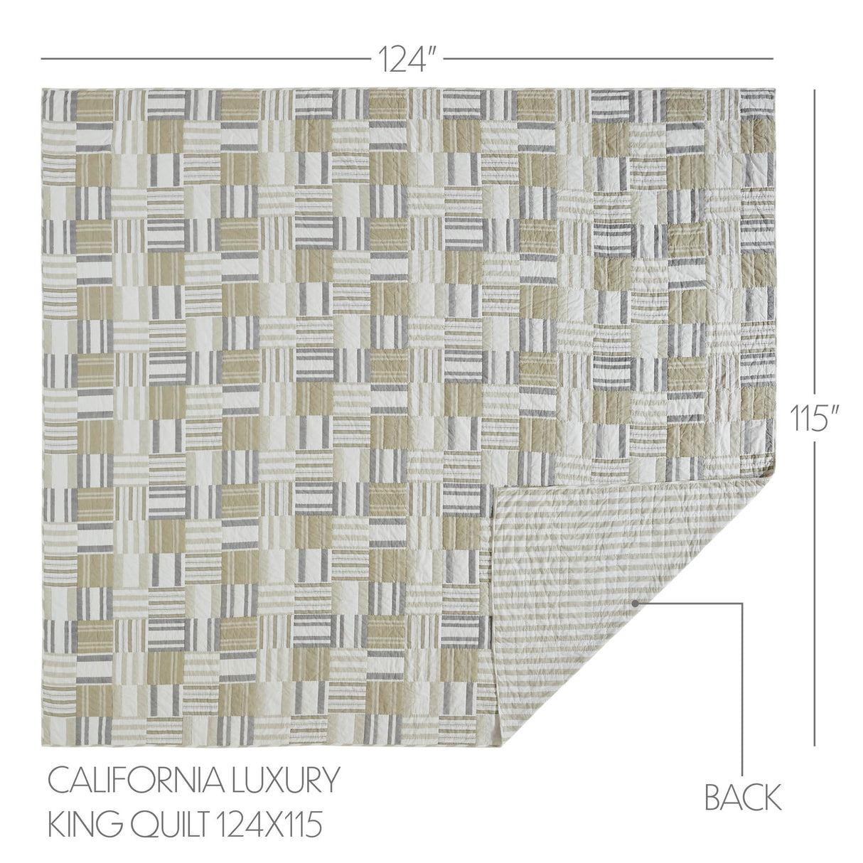 Finders Keepers California/Luxury King Quilt 124Wx115L