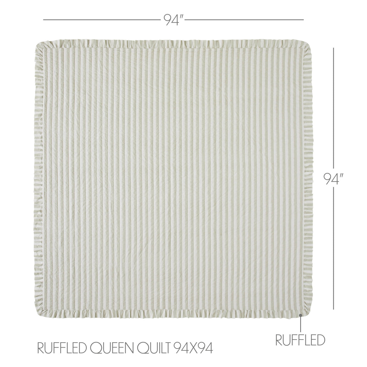 Finders Keepers Ruffled Queen Quilt 94Wx94L