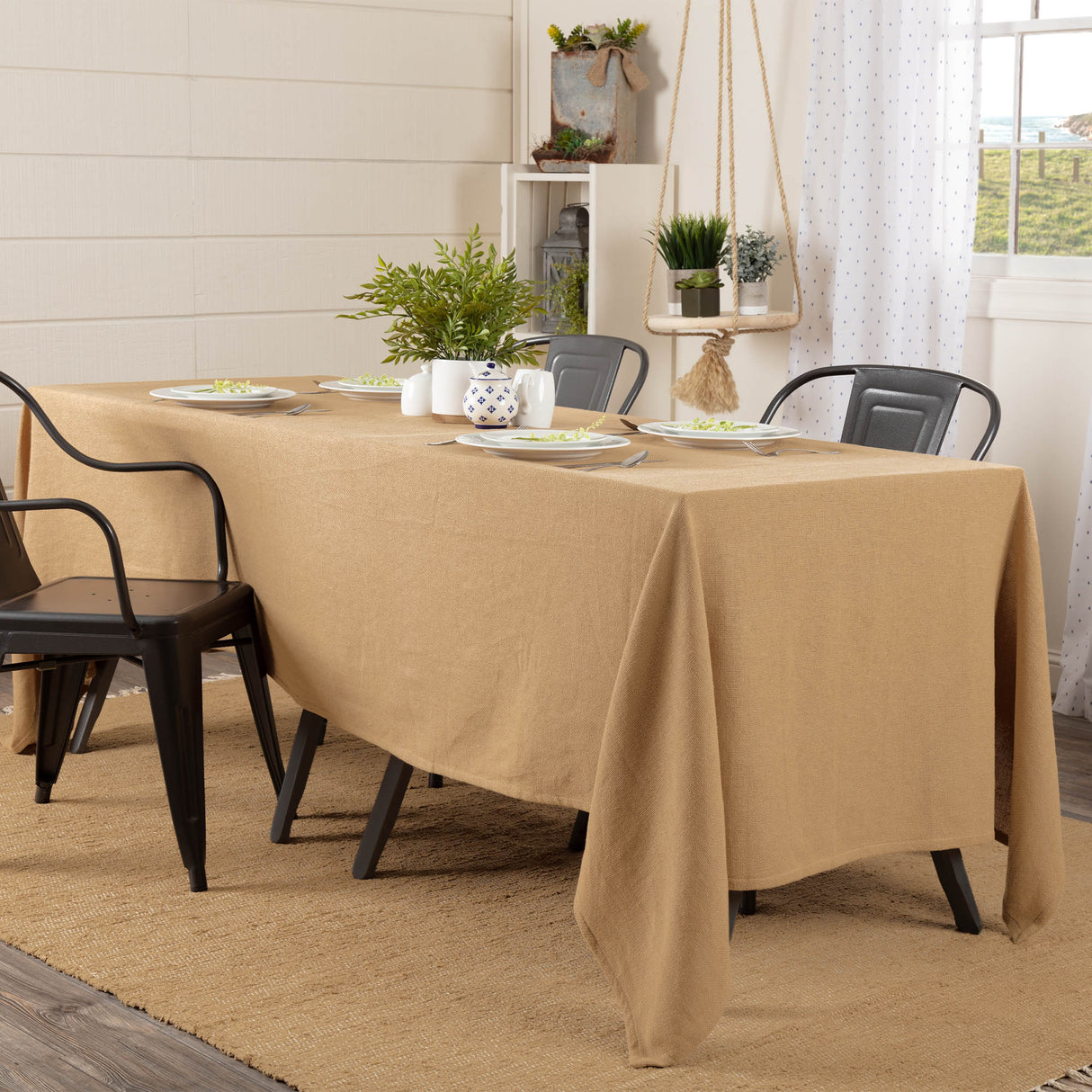 Burlap Natural Table Cloth 60x120