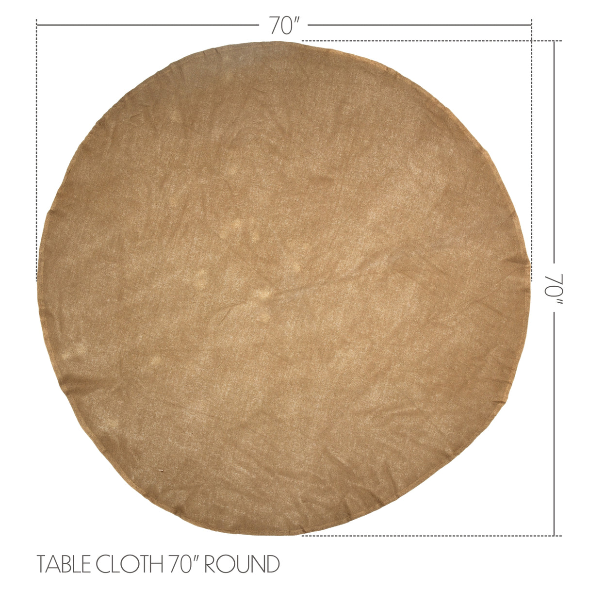 Burlap Natural Table Cloth 70 Round