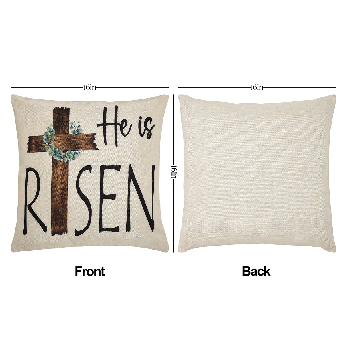 Rejoice Pillow Cover Set of 2 16Lx16W