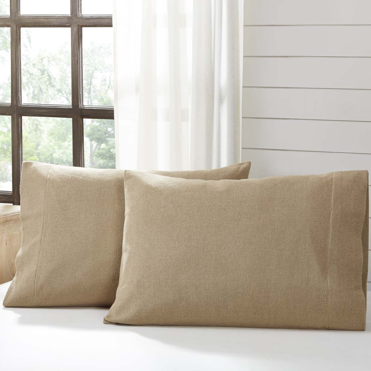 Burlap Pillow Case Set of 2