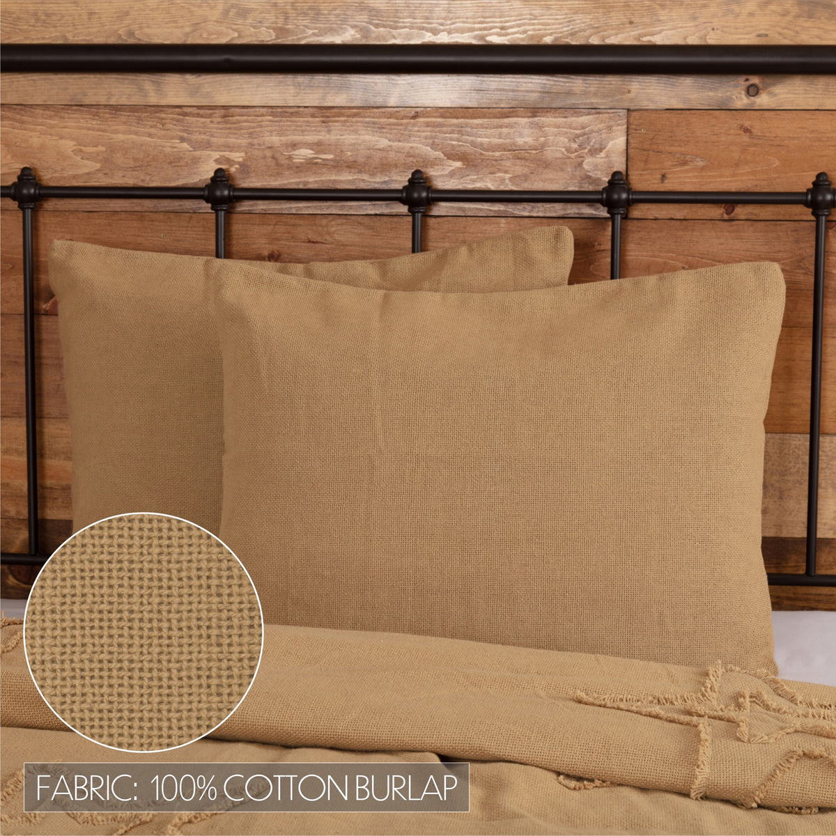 Burlap Natural Sham, Set of 2