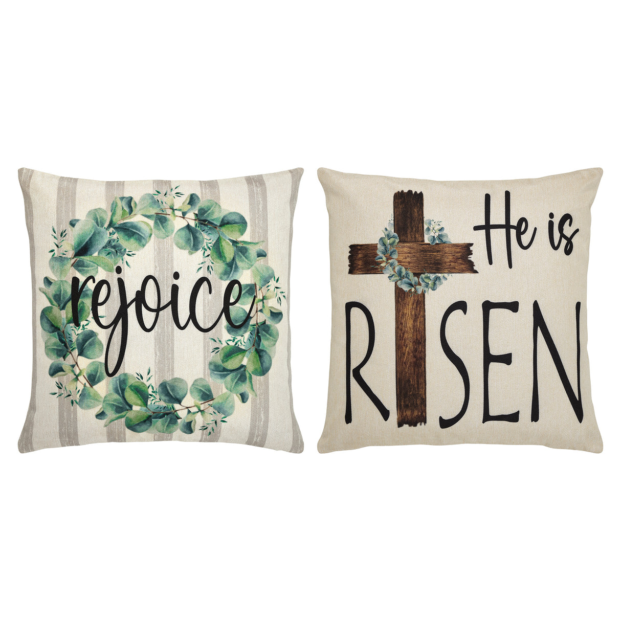 Rejoice Pillow Cover Set of 2 18Lx18W