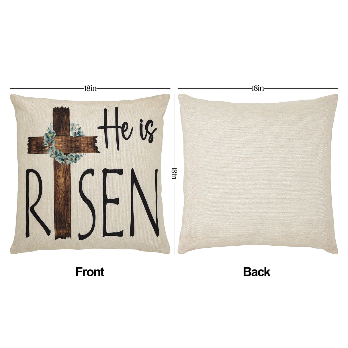 Rejoice Pillow Cover Set of 2 18Lx18W