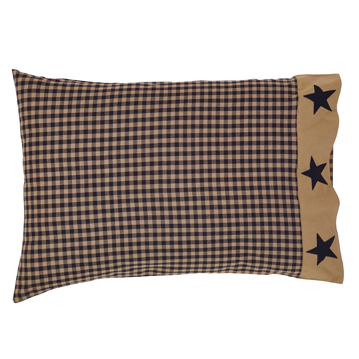 Teton Star Pillow Case w/Applique Star Set of 2