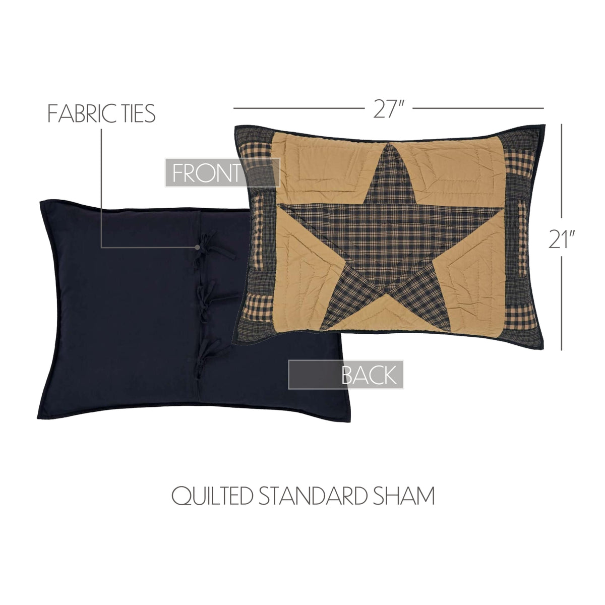 Teton Star Standard Sham 21x27, Set of 2