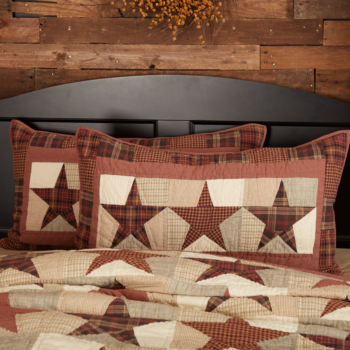 Abilene Star King Sham 21x37, Set of 2
