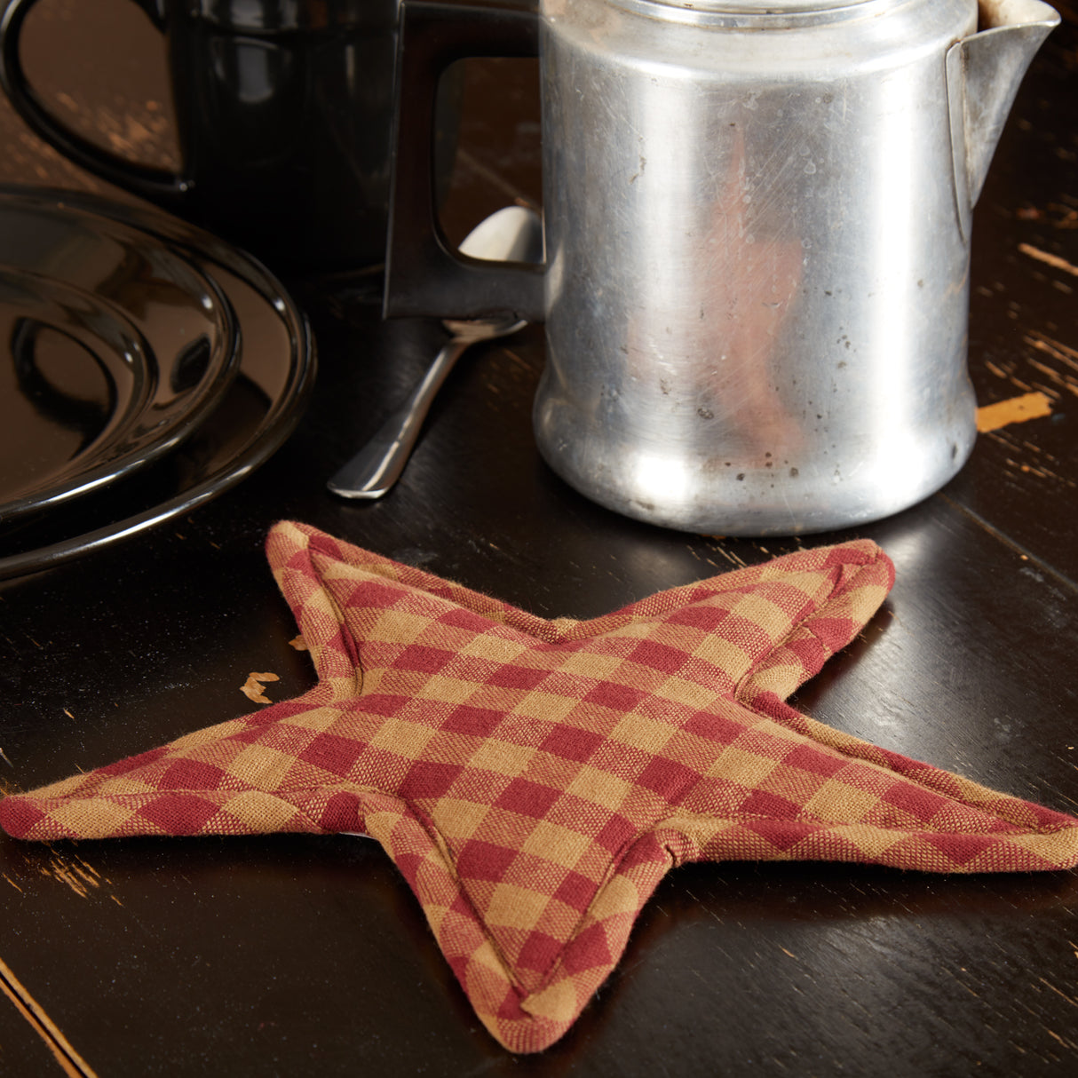 Burgundy Star Trivet Star Shape 10, Set of 3