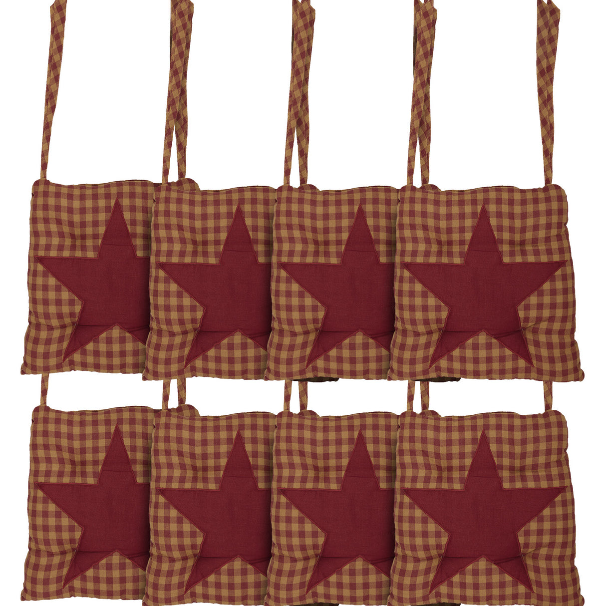 Burgundy Star 14 Inch Chair Pad