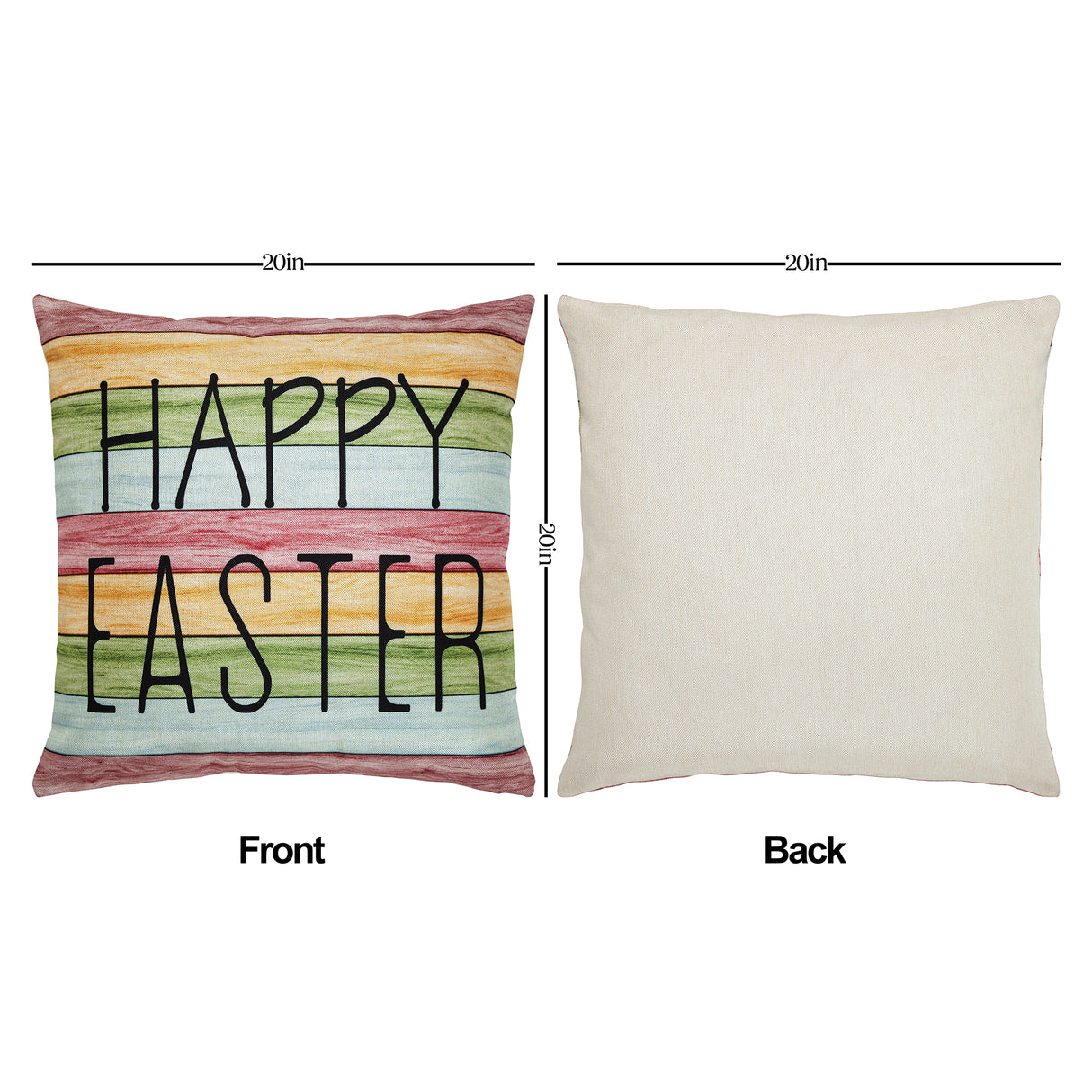 Happy Easter Pillow Cover Set of 2 20Lx20W