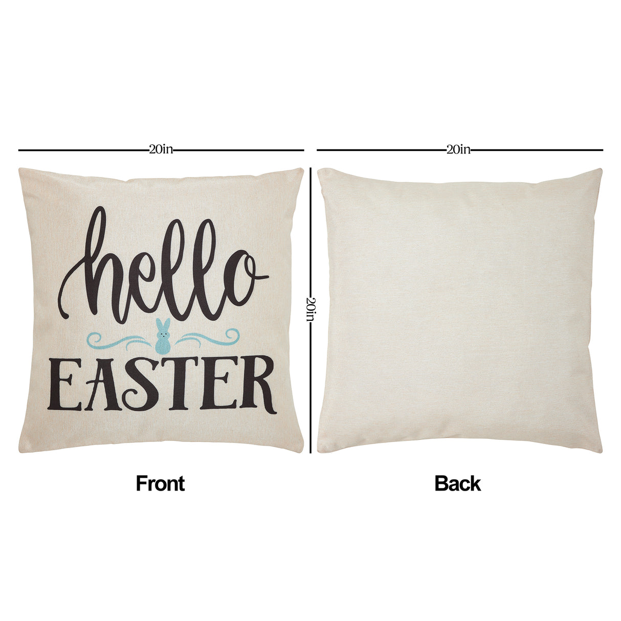Easter Greetings Pillow Cover Set of 4 20Lx20W