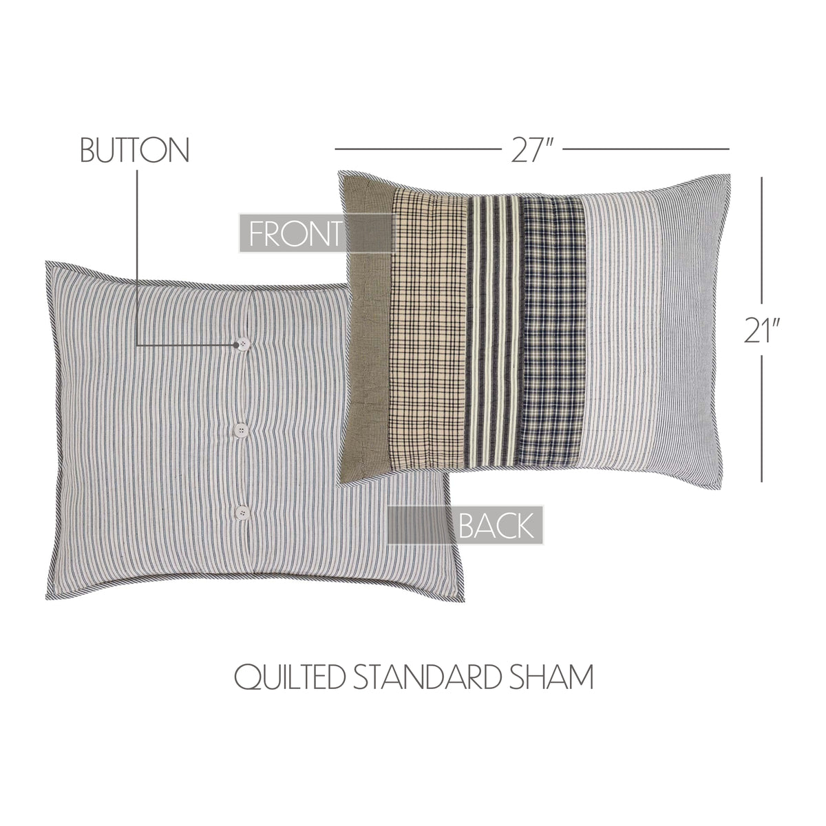 Ashmont Standard Sham 21x27, Set of 2
