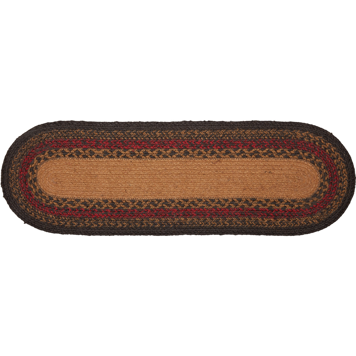 Landon Jute Stair Tread Stencil Stars Oval Latex 8.5x27