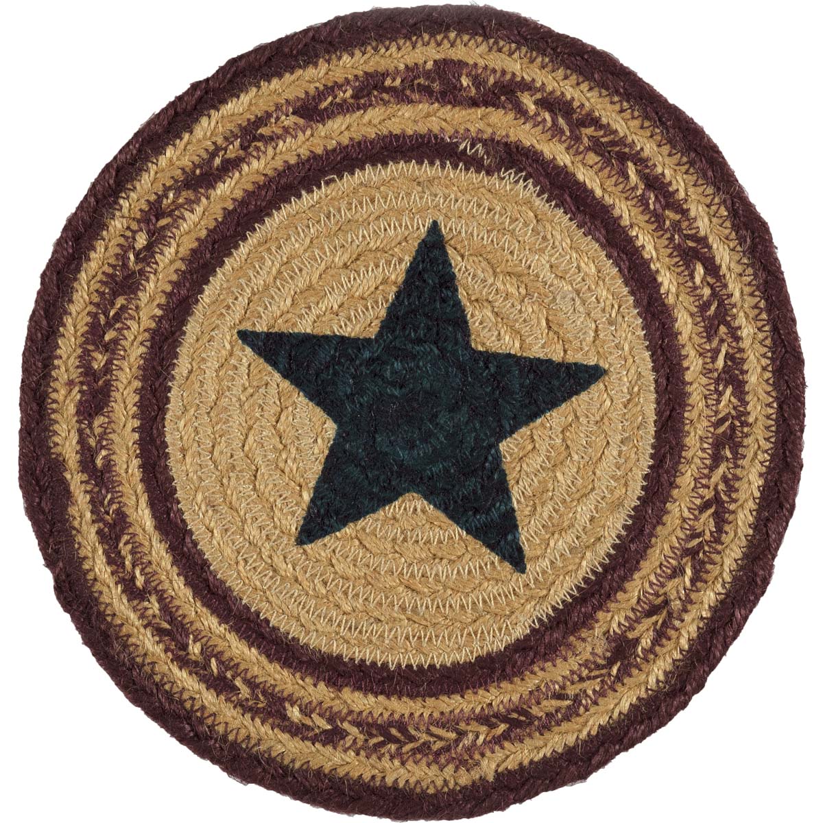 Potomac Jute Trivet Stencil Star 8, Set of 3