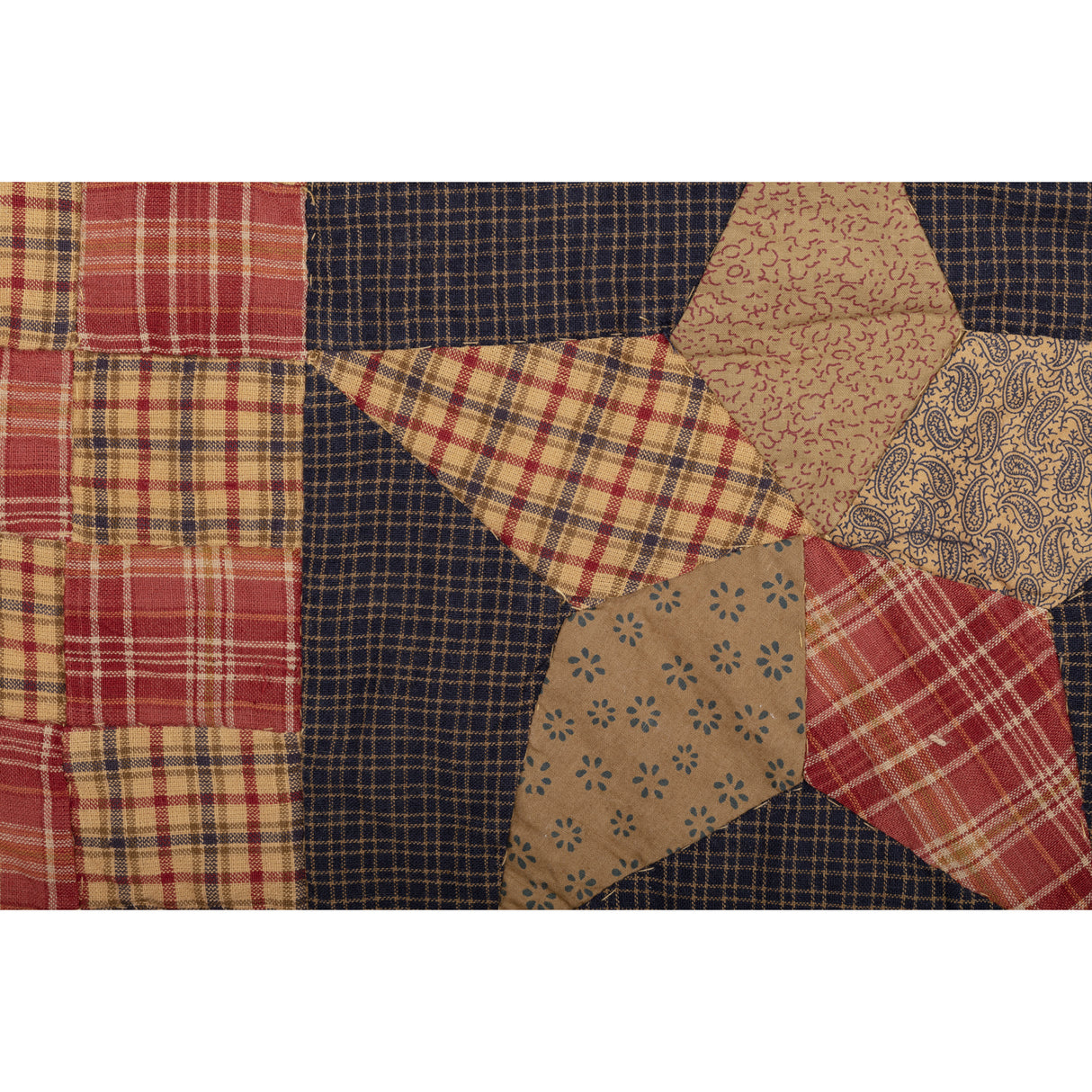 Arlington Placemat Quilted Patchwork Star Set of 6 12x18