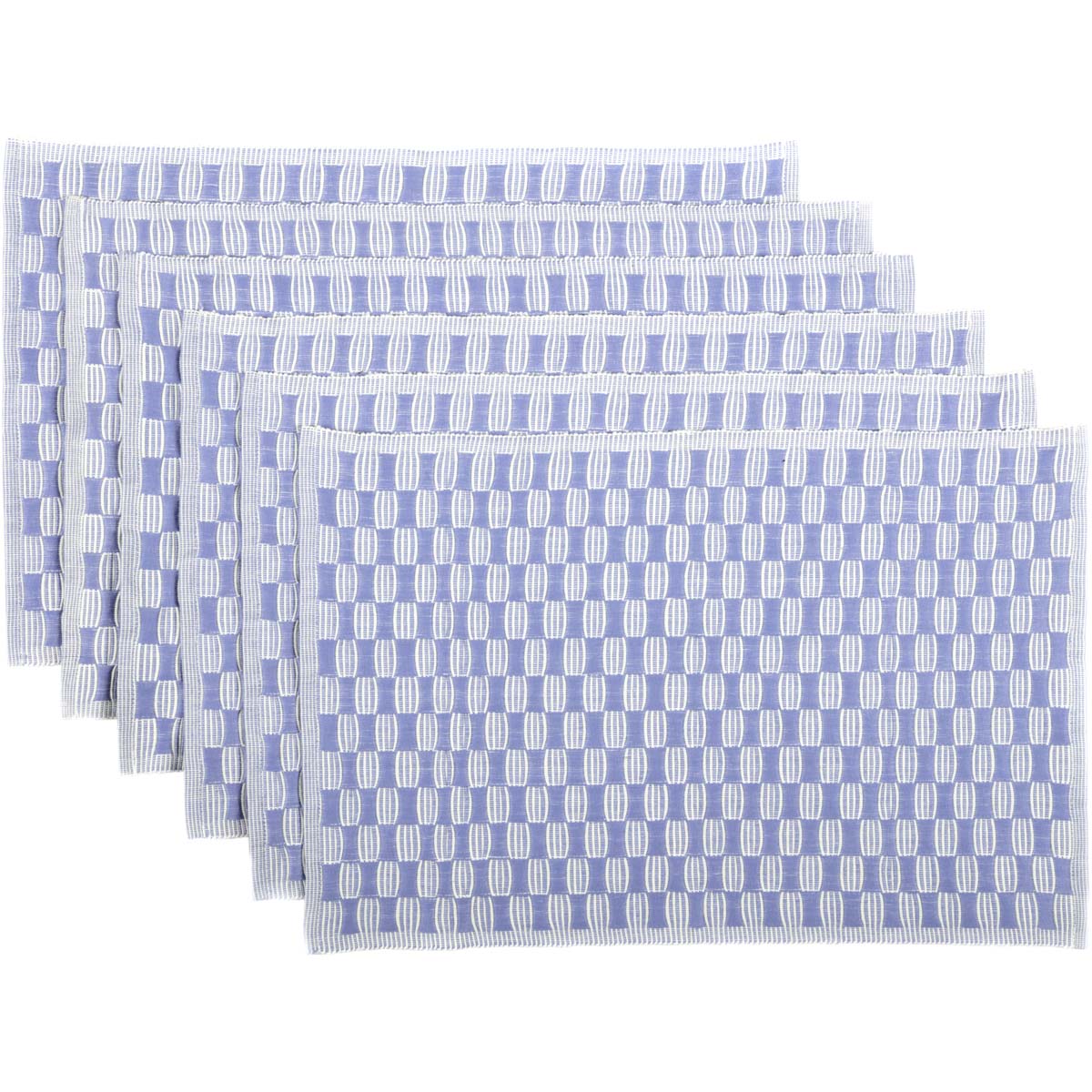 Chandler Colonial Blue 13x72 Table Runner & 6 pc 12x18 Placemat Set