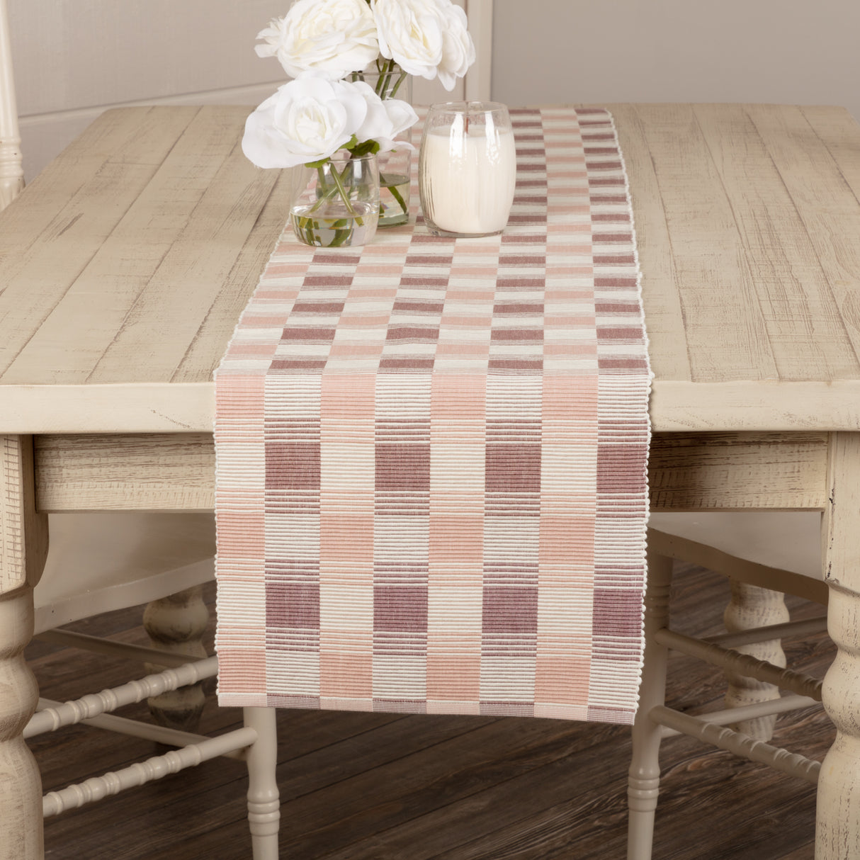 Daphne Mauve 13x72 Table Runner & 6 pc 12x18 Placemat Set