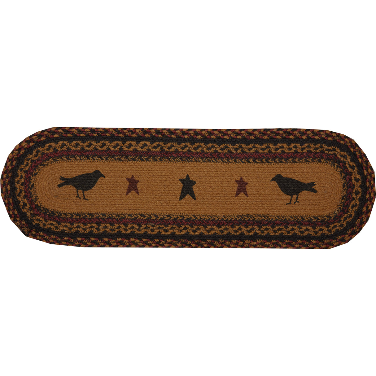 Heritage Farms Crow Jute Stair Tread Oval Latex 8.5x27, Set of 7