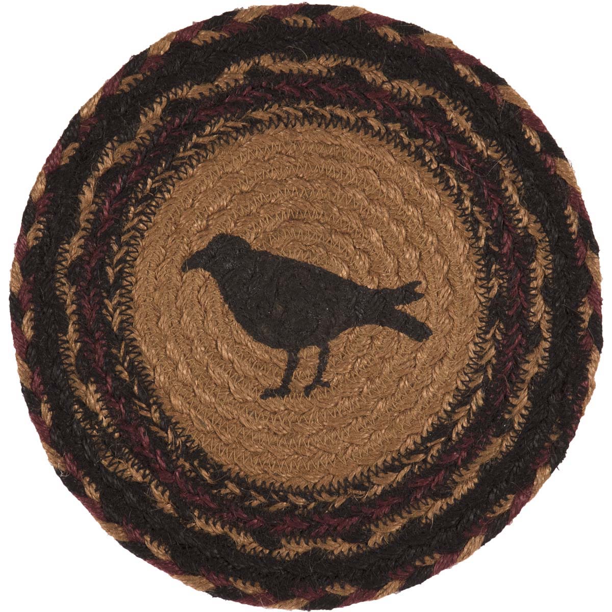Heritage Farms Crow Jute Trivet 8, Set of 3