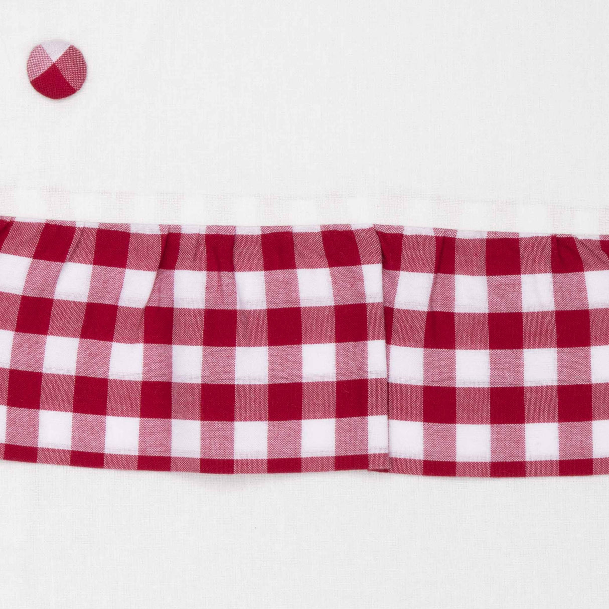 Emmie Red Check Ruffle Stocking 12x20