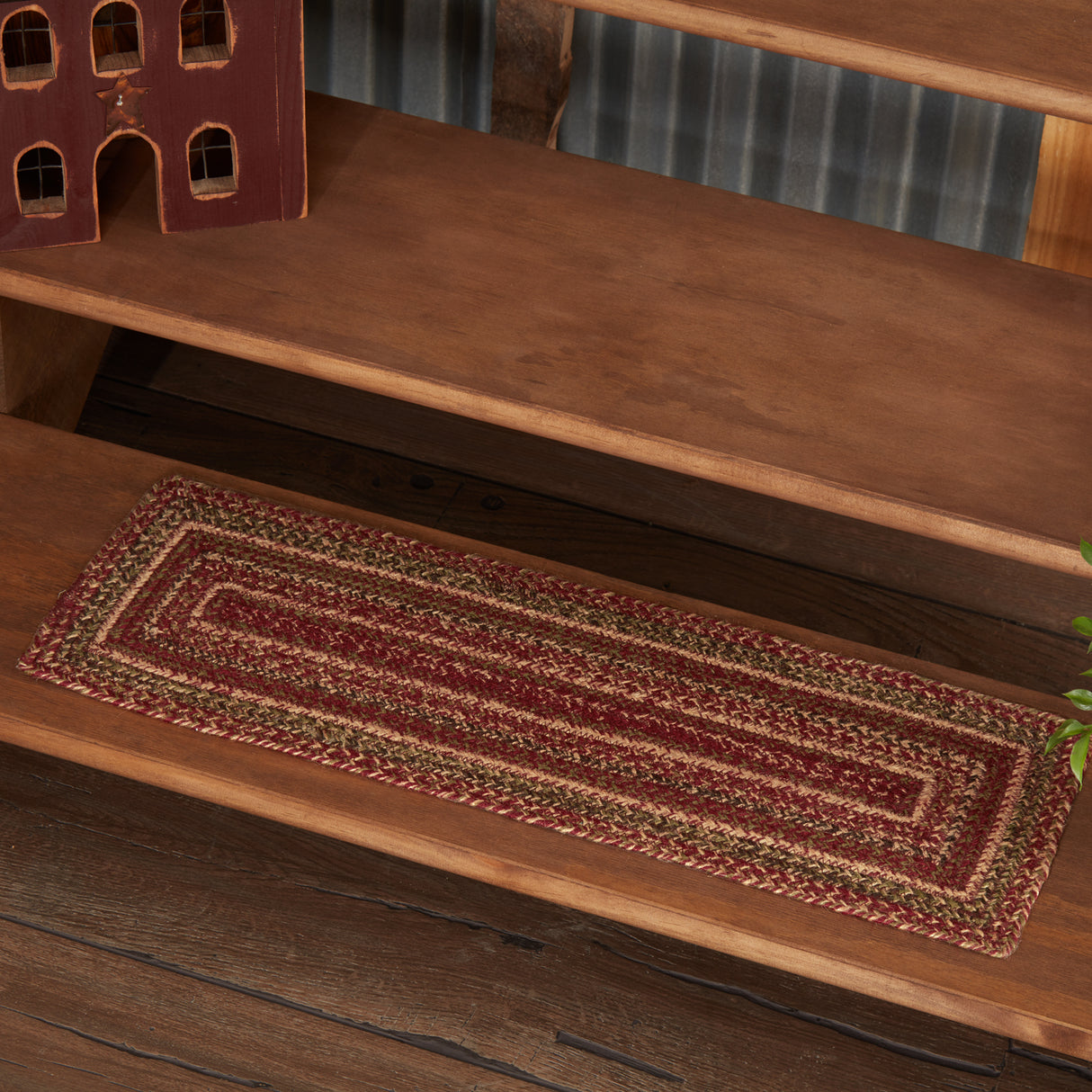 Cider Mill Jute Stair Tread Rect Latex 8.5x27, Set of 7