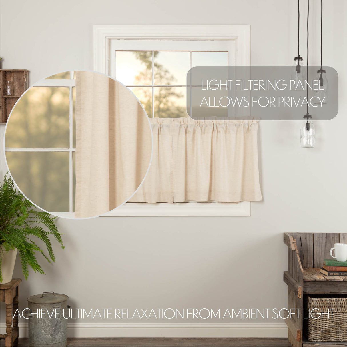 Simple Life Flax Curtain Set