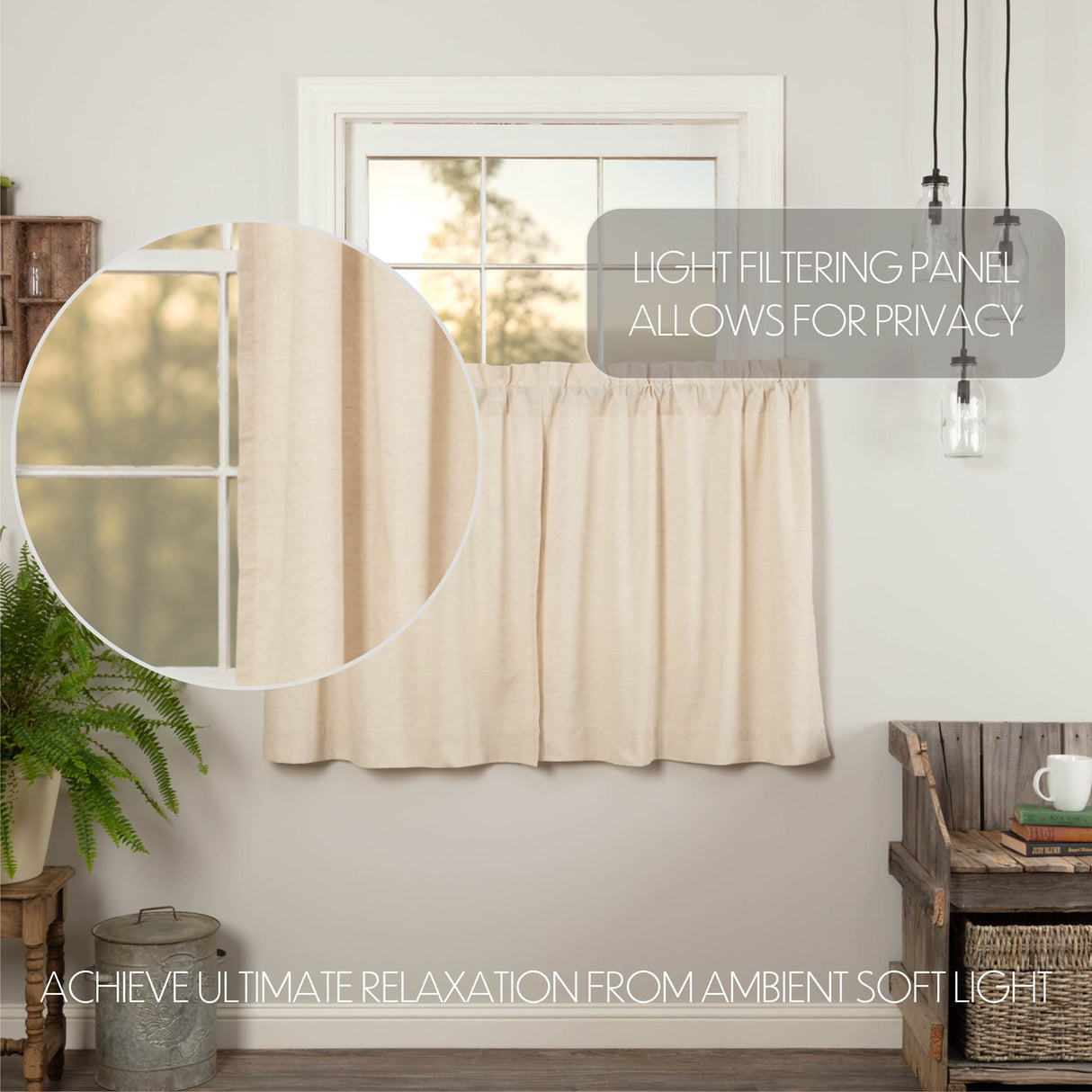 Simple Life Flax Curtain Set