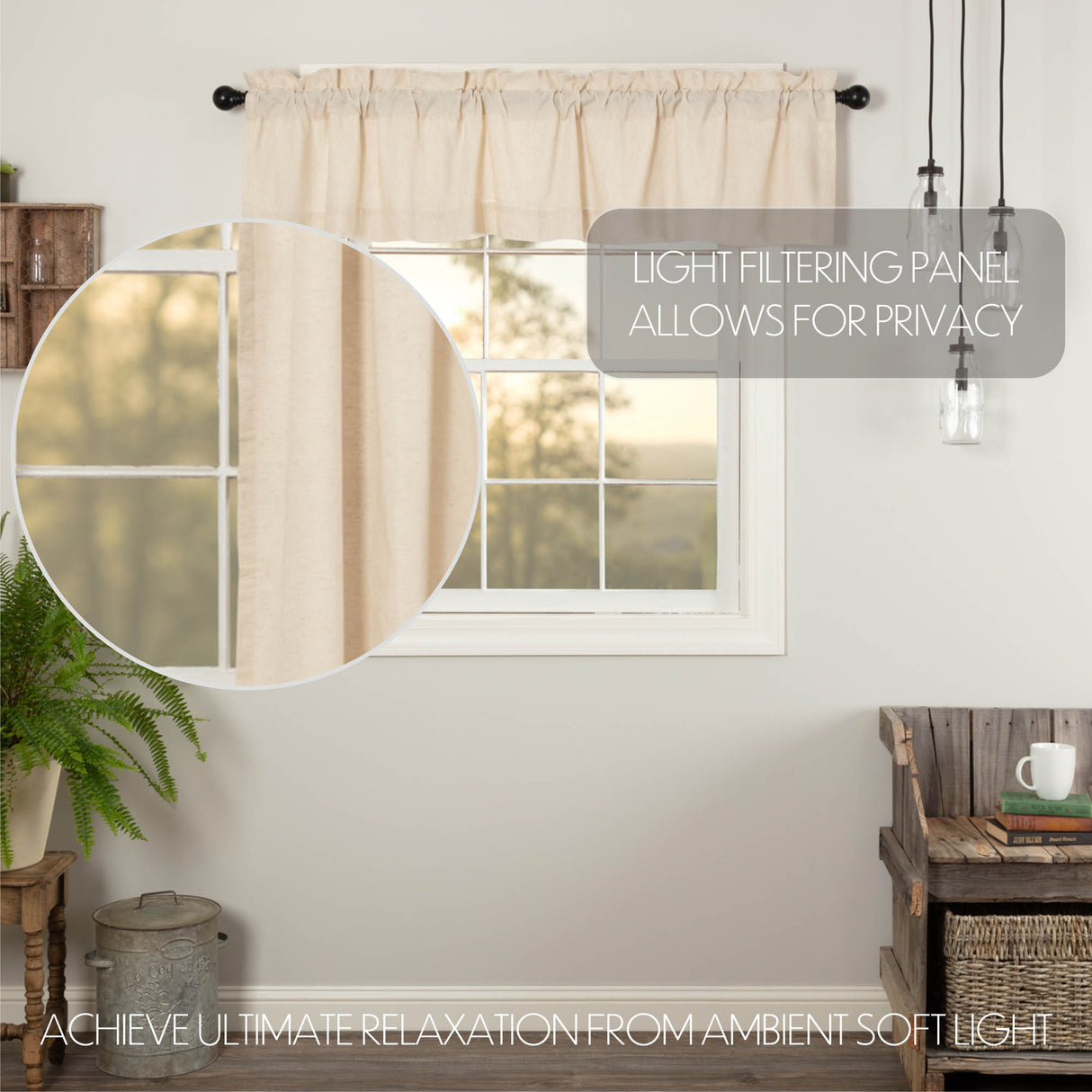 Simple Life Flax Curtain Set