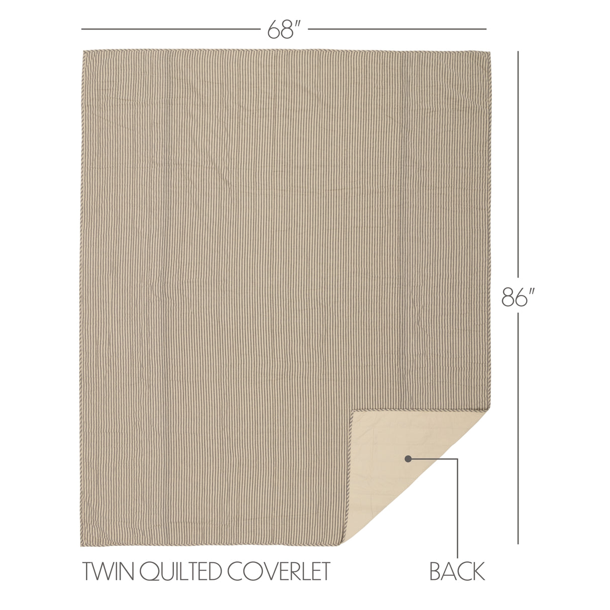 Sawyer Mill Ticking Stripe Quilt Coverlet