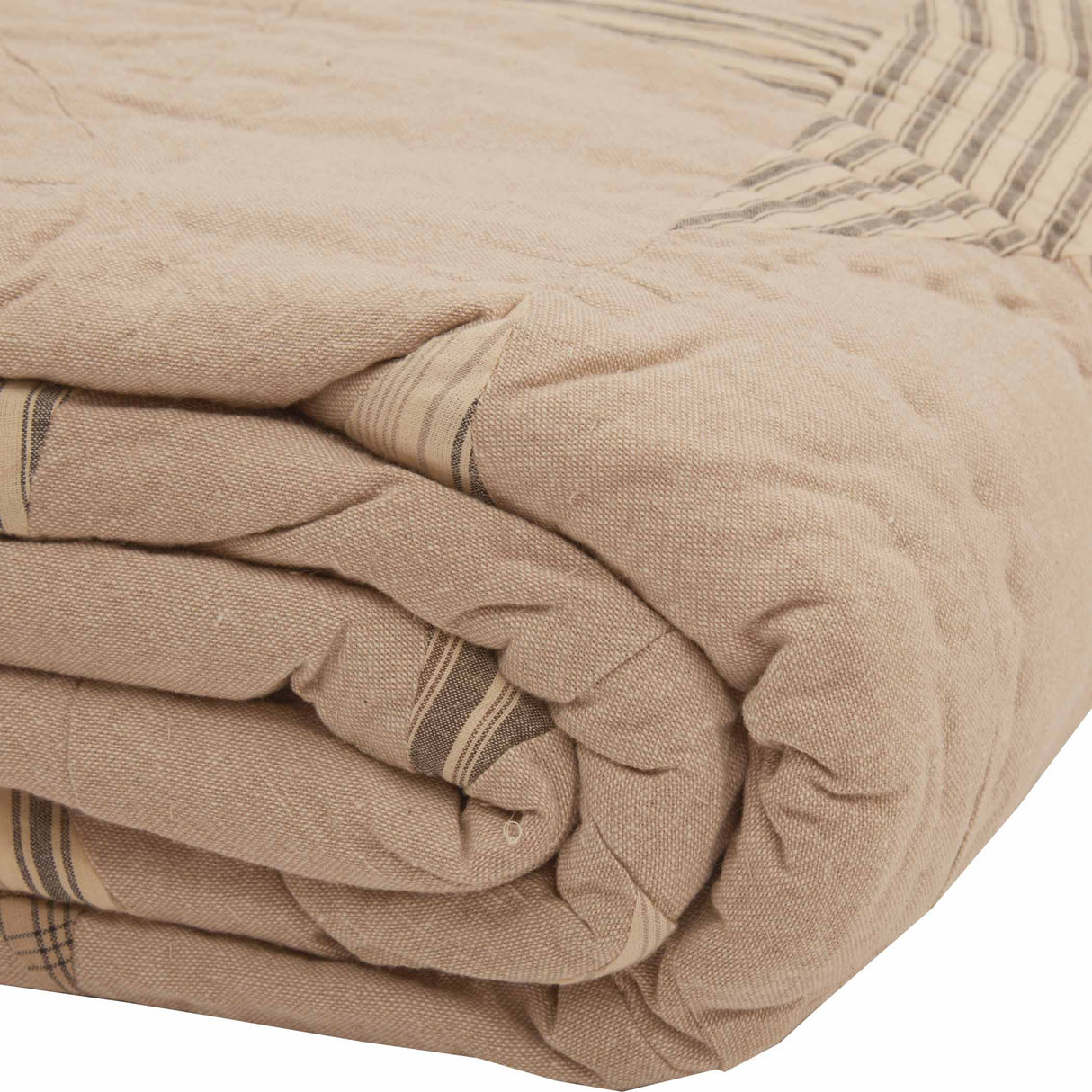 Sawyer Mill Star Charcoal California King Quilt 130Wx115L