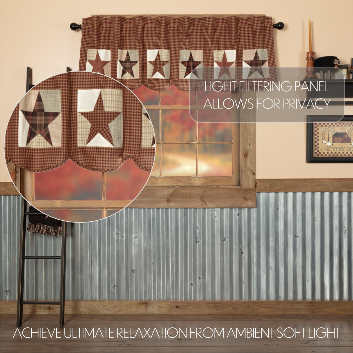 Abilene Patch Block and Star Valance