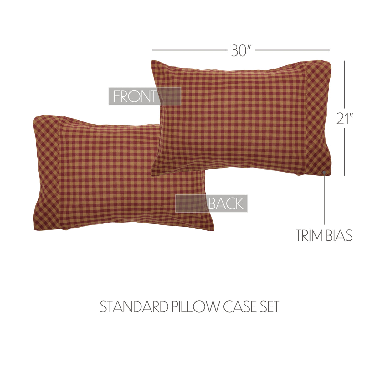Check Pillow Case Set of 2