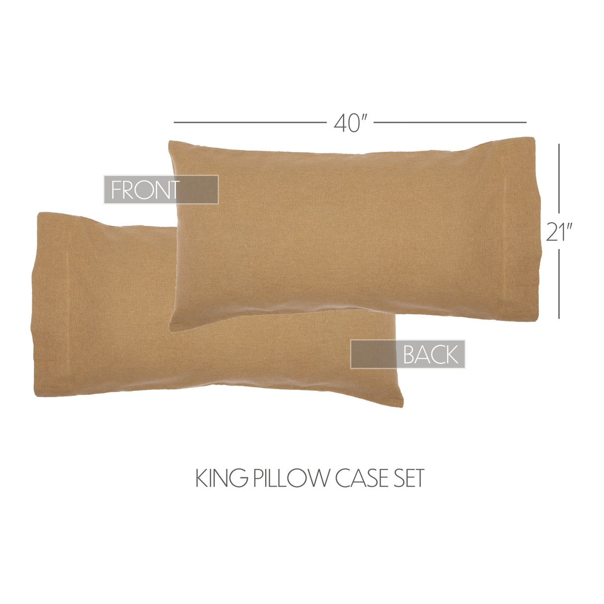 Burlap Pillow Case Set of 2