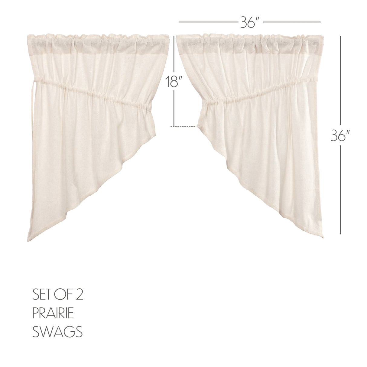 Burlap Antique Curtain Set