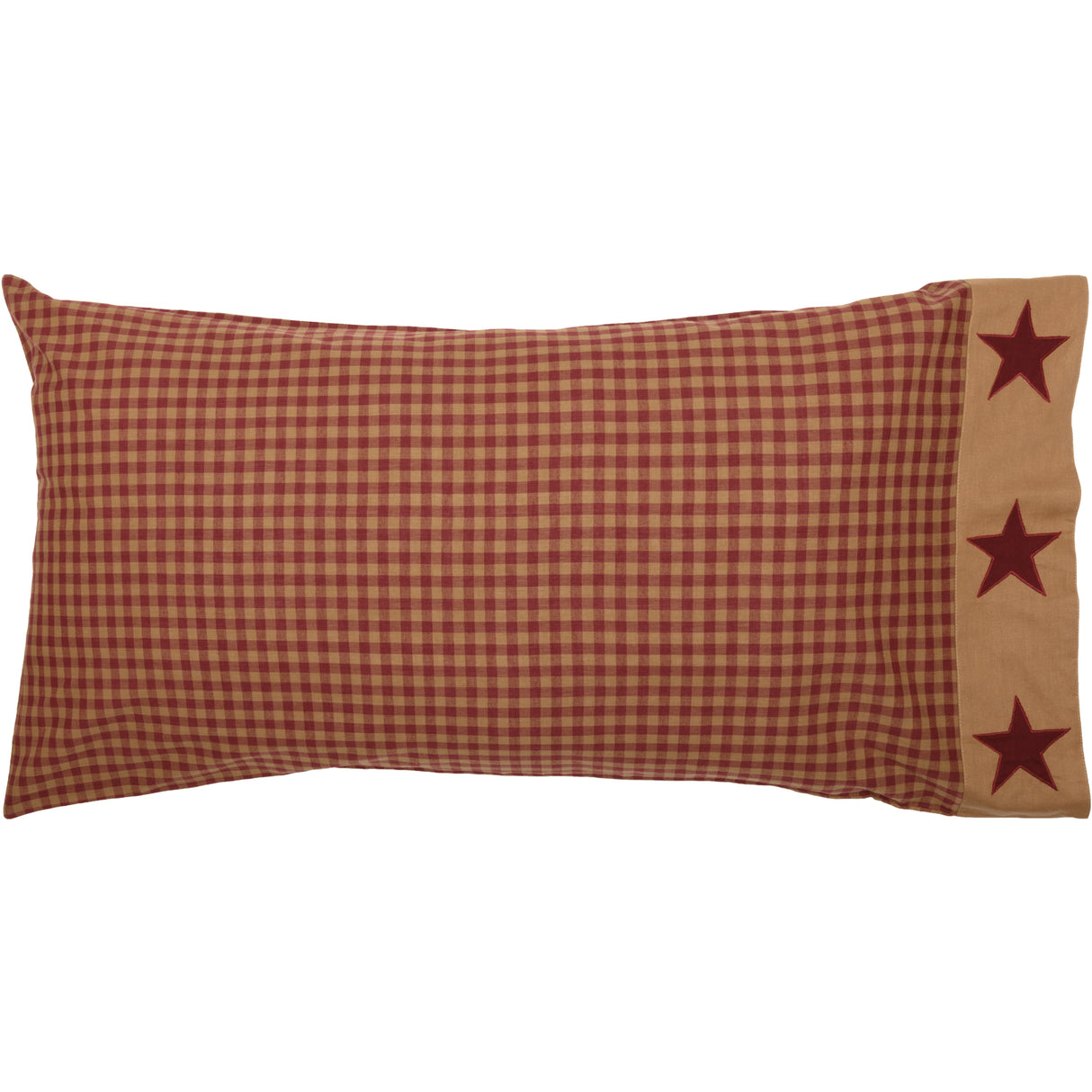 Ninepatch Star Pillow Case w/Applique Border Set of 2