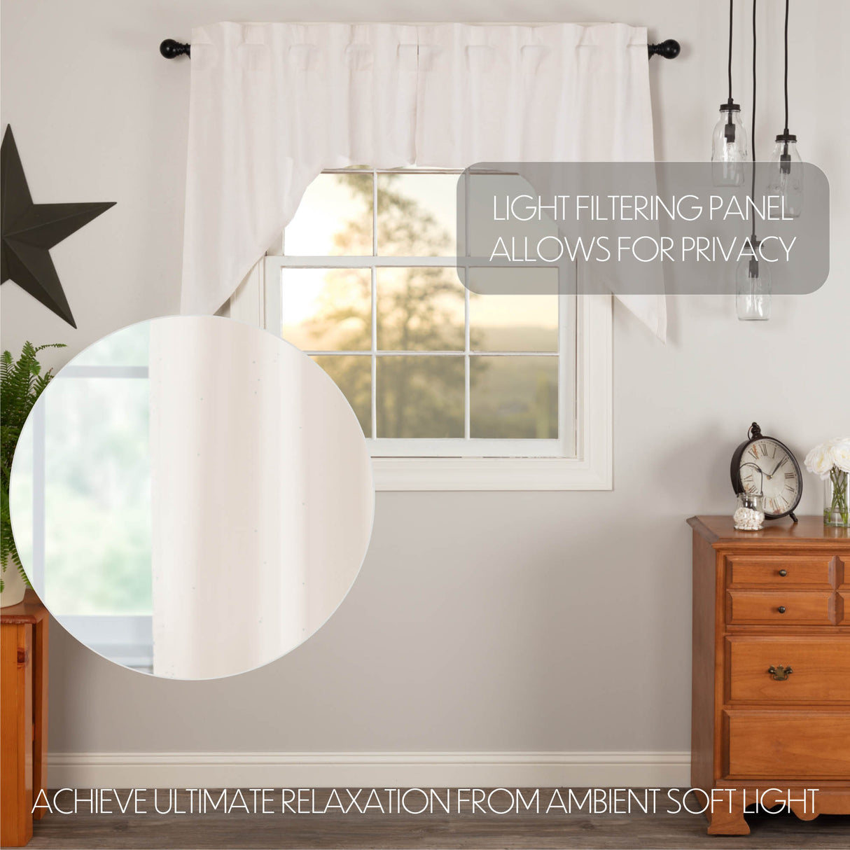 Simple Life Flax Curtain Set