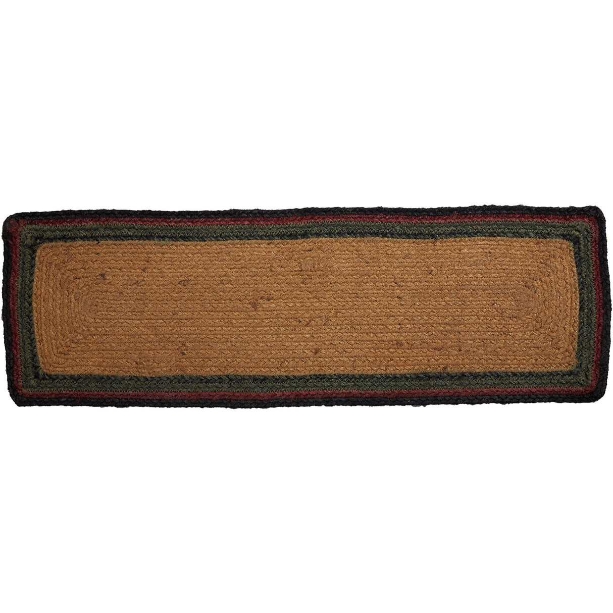 Wyatt Stenciled Bear Jute Stair Tread Rect Latex 8.5x27, Set of 7