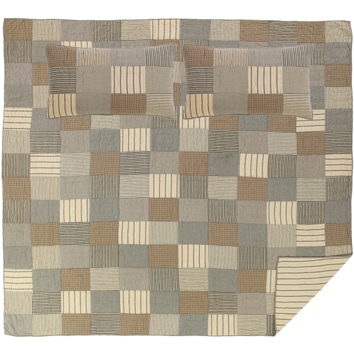 Sawyer Mill Charcoal Quilt Set, Quilt w/ Sham