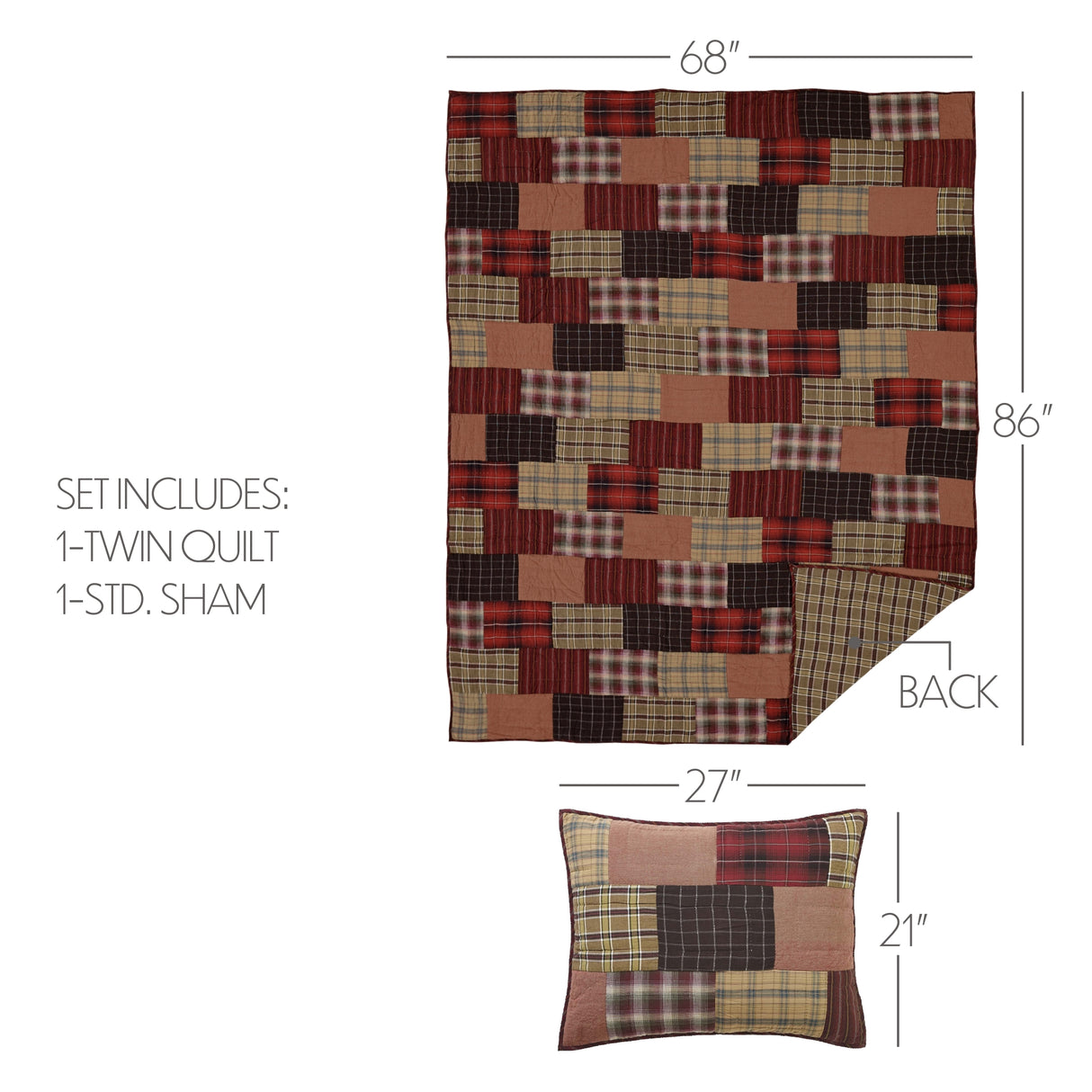 Wyatt Quilt Set, Quilt w/ Sham