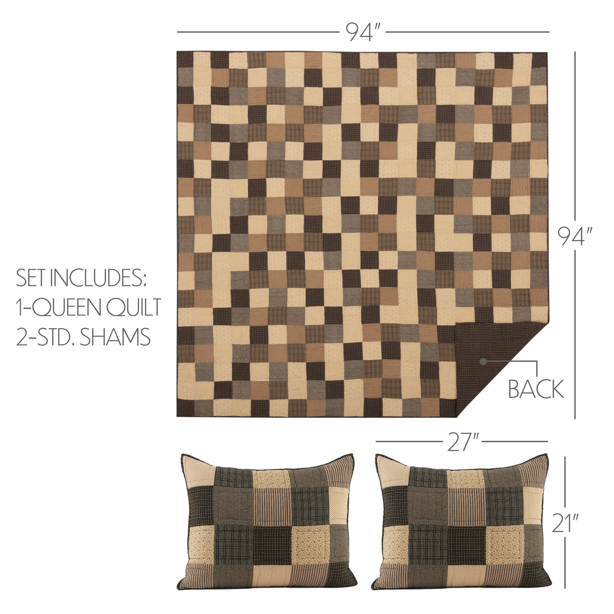 Kettle Grove Quilt Set, Quilt w/ Sham