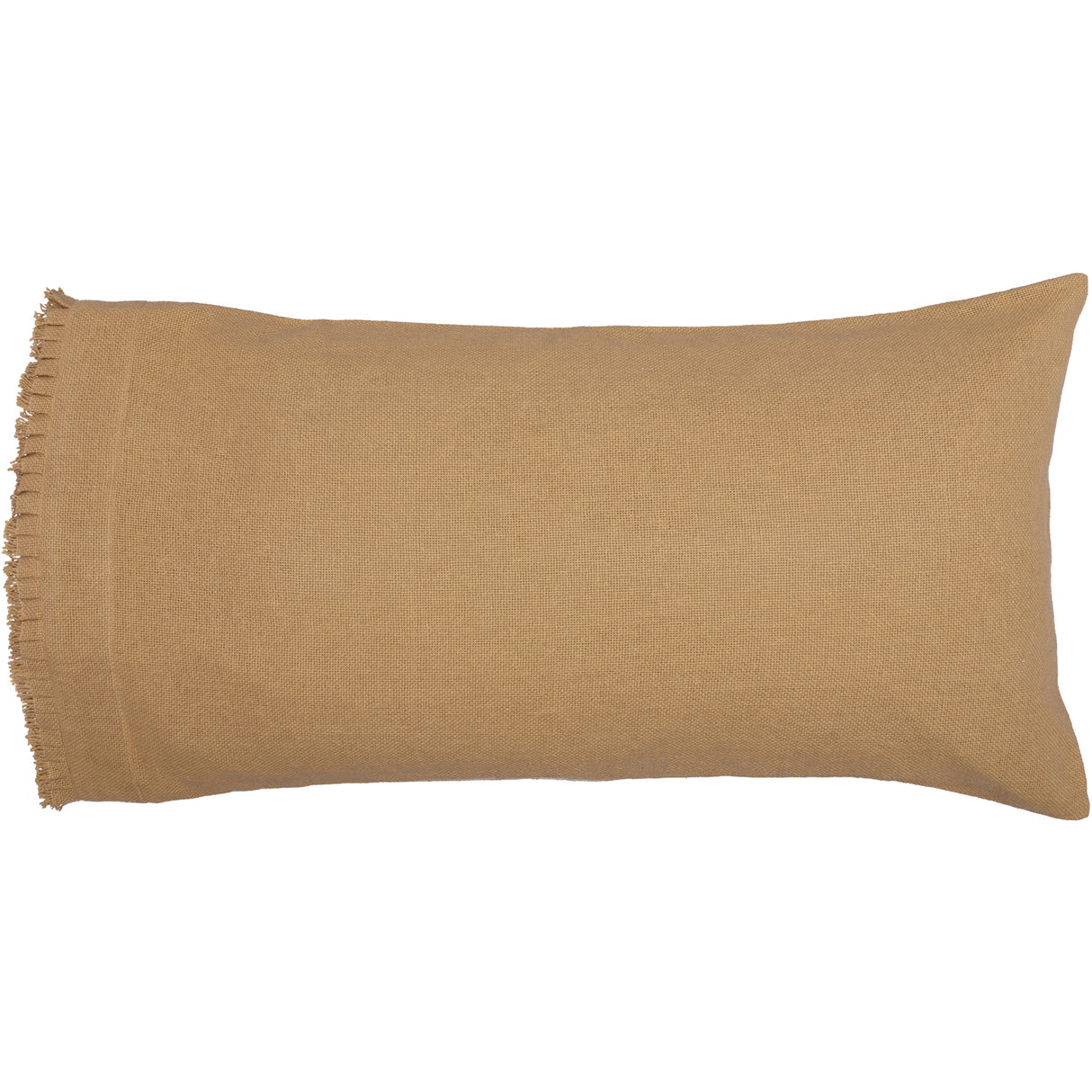 Burlap Pillow Case w/ Fringed Ruffle Set of 2