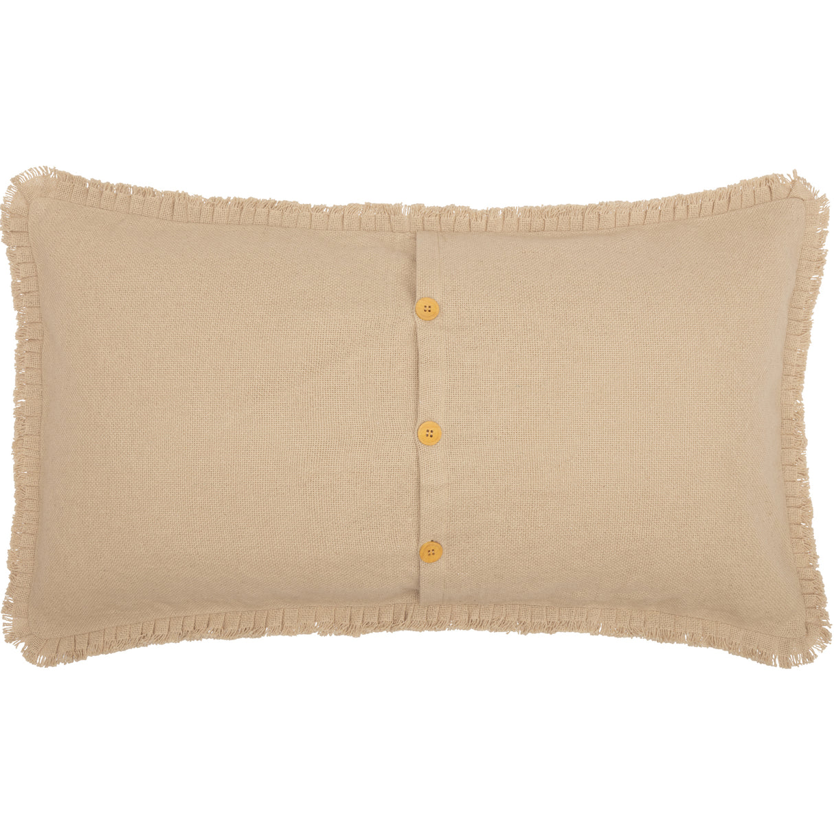 Burlap Sham w/ Fringed Ruffle