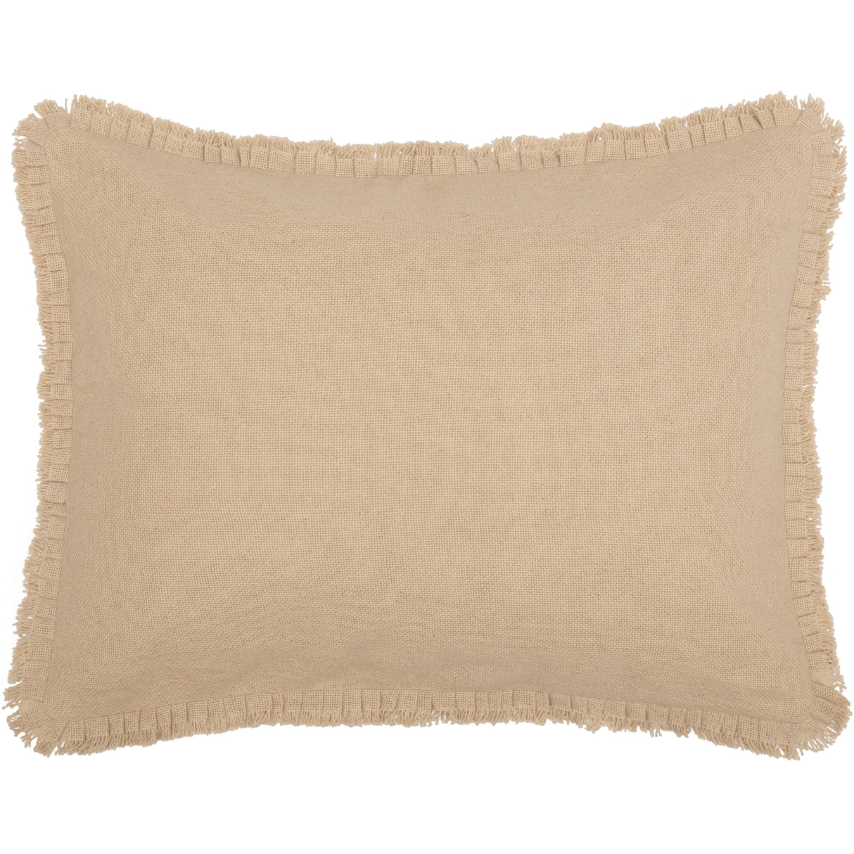Burlap Sham w/ Fringed Ruffle